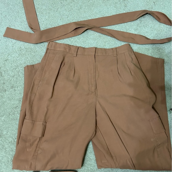 Nine West Orange Peach Zip-up Shirt and Pants Set - Picture 4 of 6